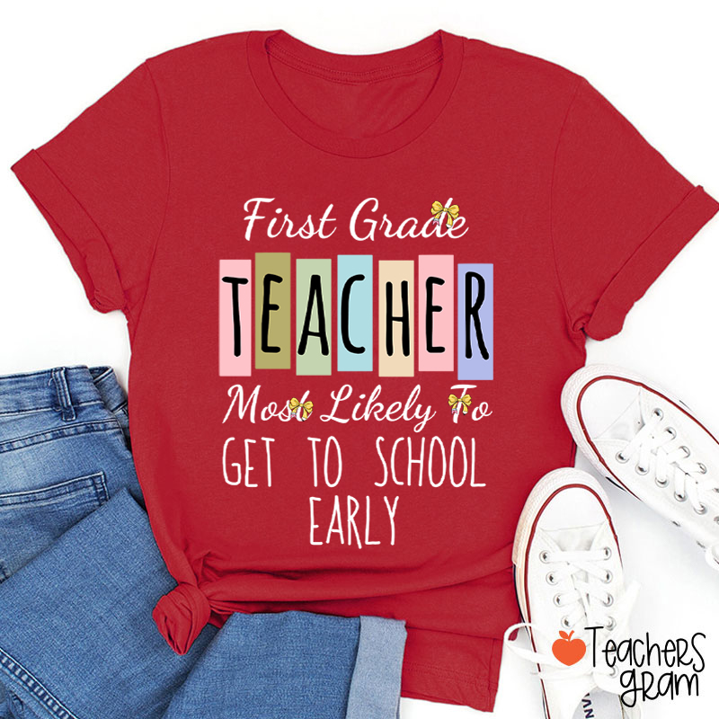 Personalized Grade And Text Most Likely To Teacher T-Shirt