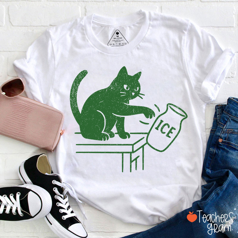 Abolish ICE Funny Cat Political Teacher T-Shirt