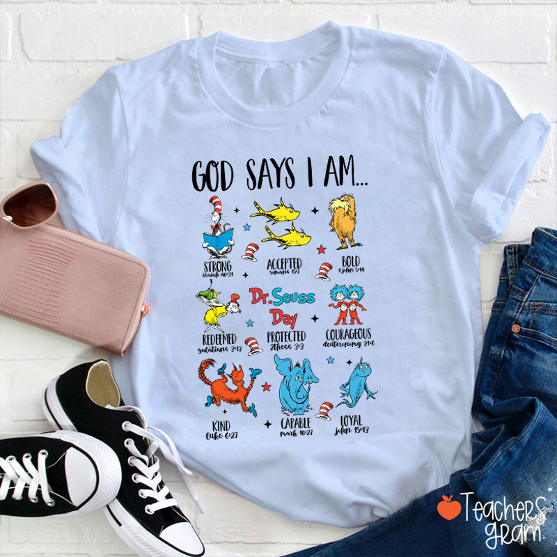Reading Season God Says I Am Teacher T-Shirt