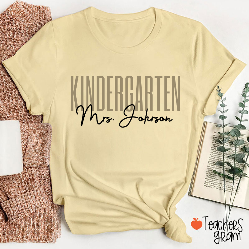 Personalized Grade And Name Back To School Teacher T-Shirt