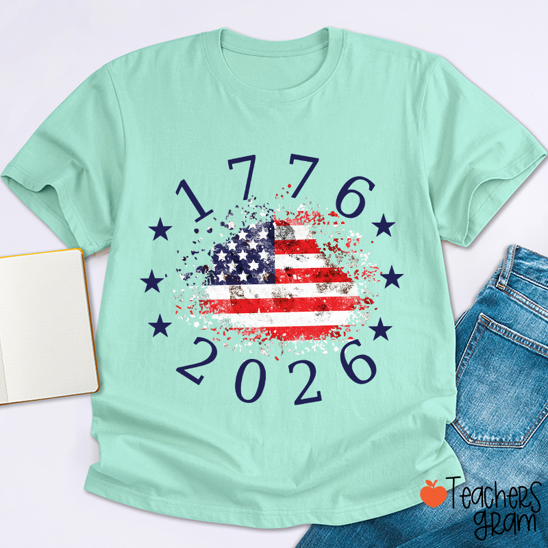 USA 250th Anniversary 1776-2026 Teacher T-Shirt