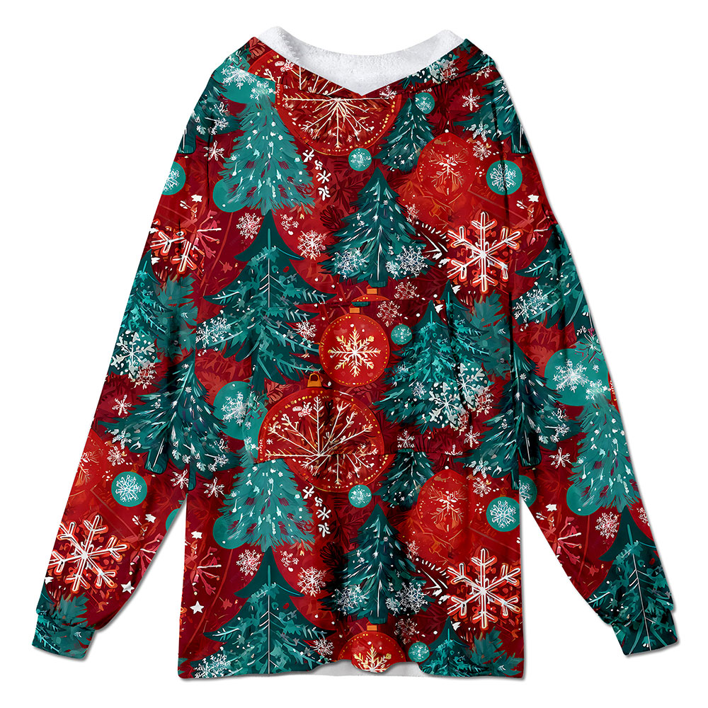 Christmas Atmosphere Snowflake Teacher Blanket Hoodie