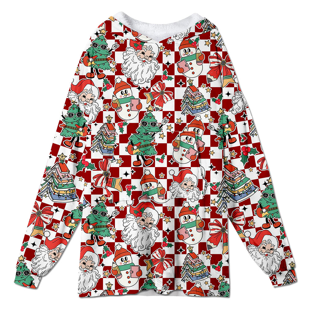 Rocking Around The Christmas Tree Blanket Hoodie