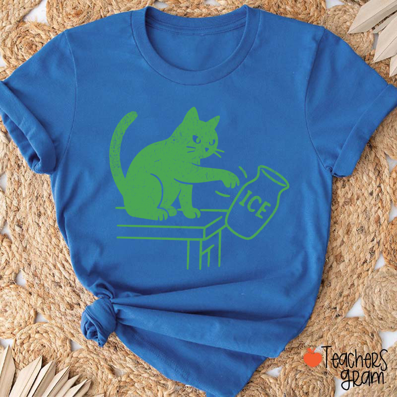 Abolish ICE Funny Cat Political Teacher T-Shirt