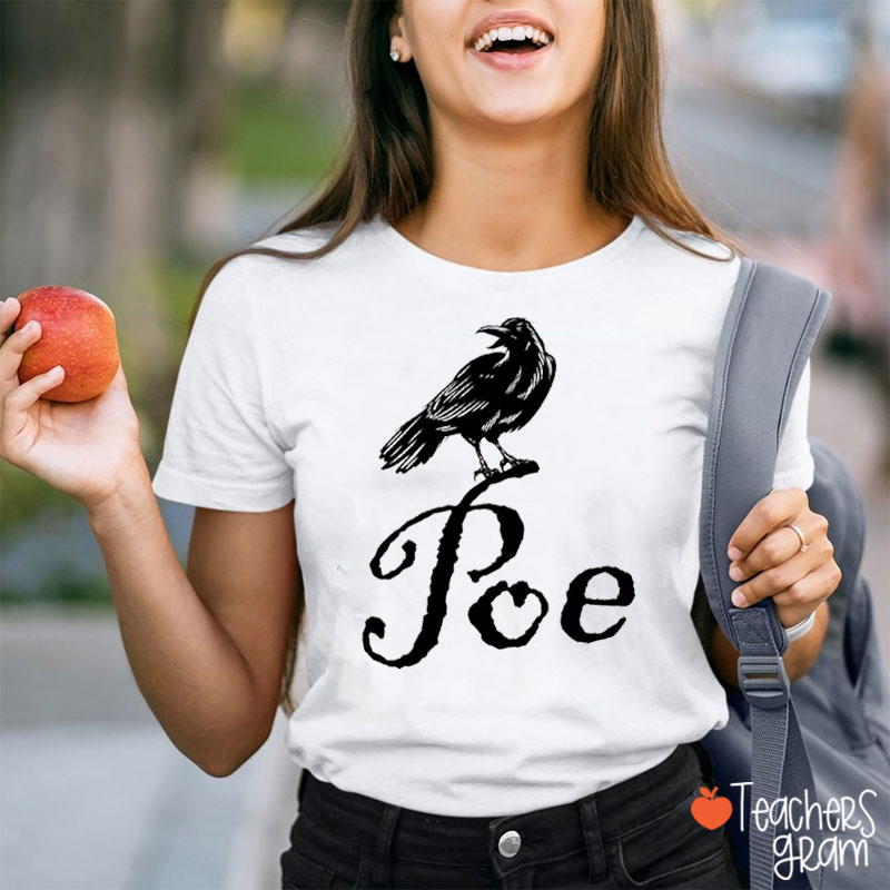 Crow And Poe Teacher T-Shirt