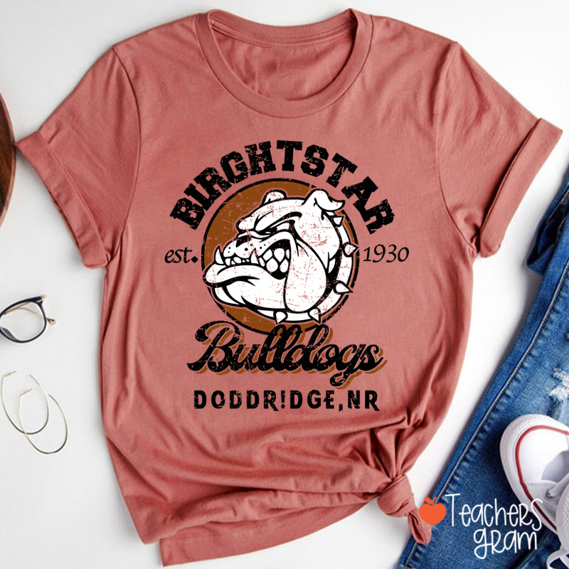Personalized Mascot Vintage School Spirit Teacher T-Shirt
