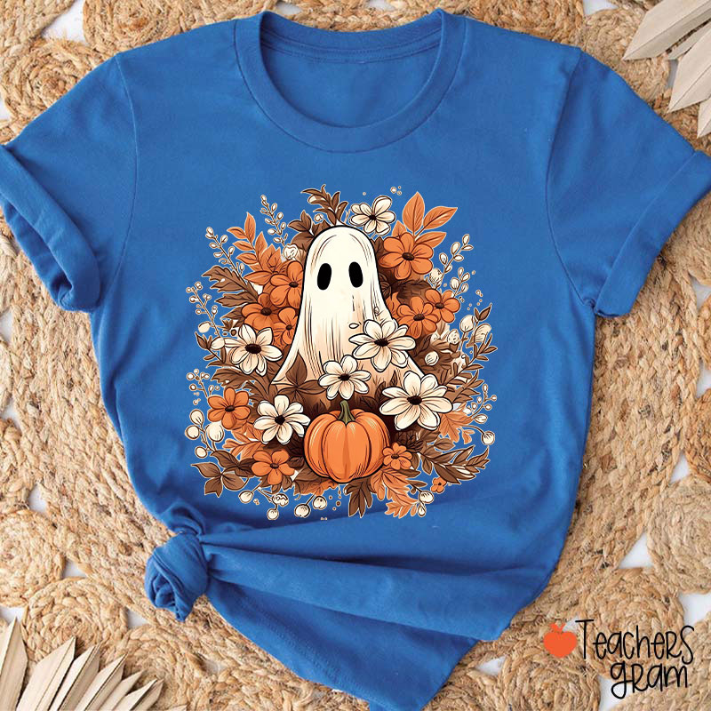Fall Ghost Halloween Teacher T-Shirt