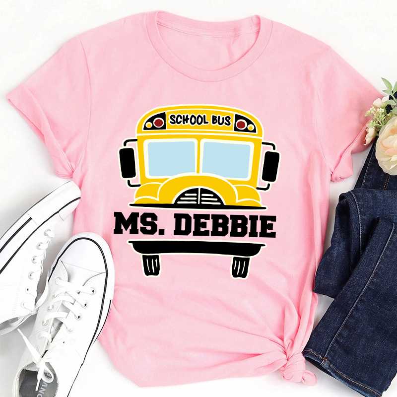 Personalized Back To School Bus Driver Teacher T-Shirt