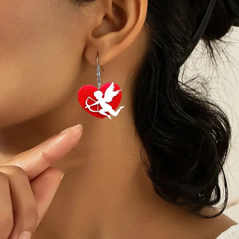 Cupid Angel Teacher Acrylic Earrings