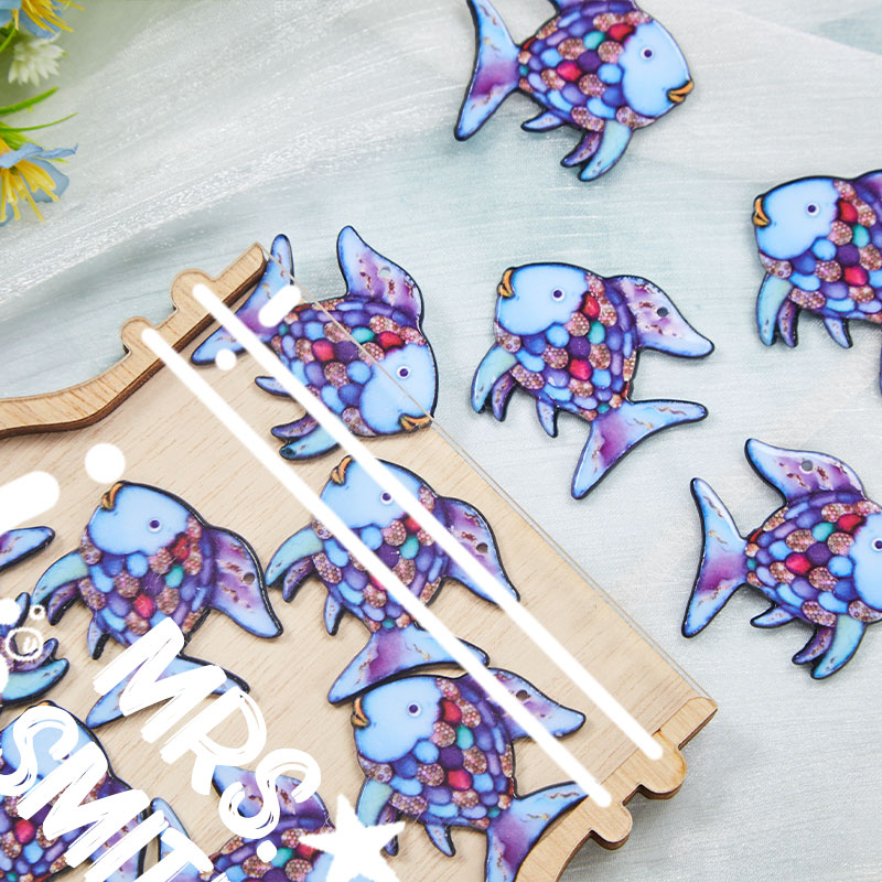 Personalized Fill The Jar With Purple Fish Teacher Reward Jar