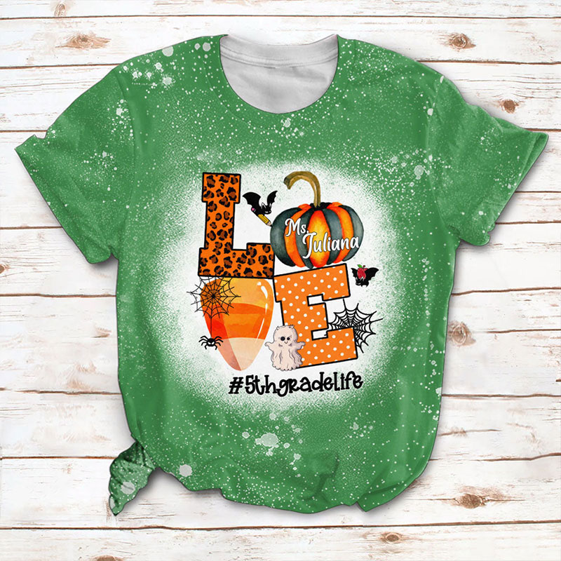 Personalized Love My Class Halloween Teacher Printed T-Shirt