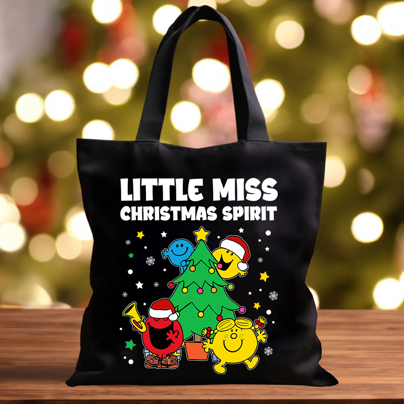 Little Miss Christmas Spirit Teacher Tote Bag