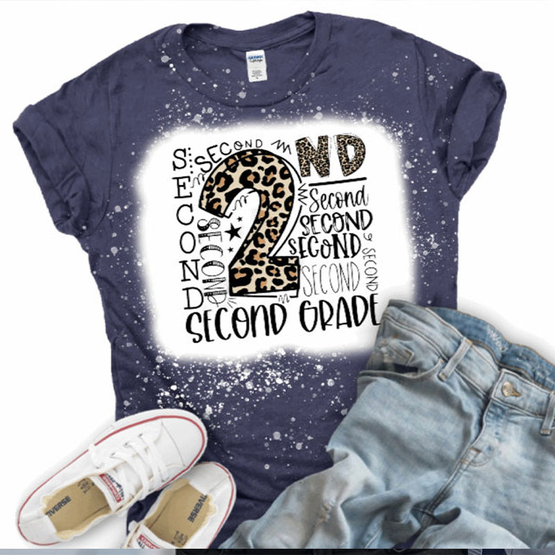 Personalized Grade Art Layout Teacher Printed T-Shirt