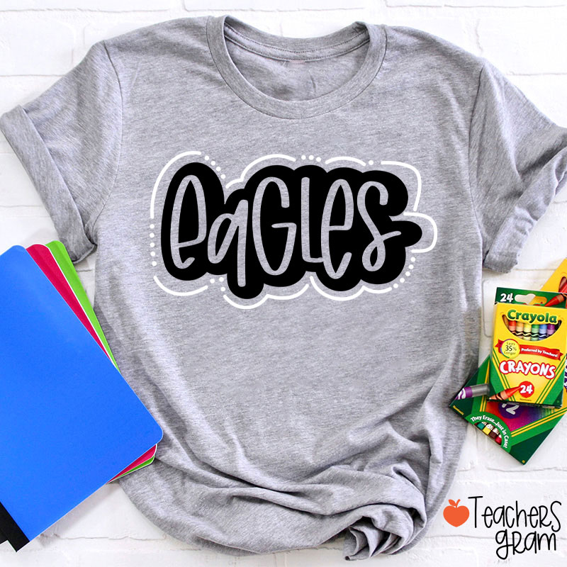 Personalized Mascot School Spirit Game Day Teacher T-Shirt