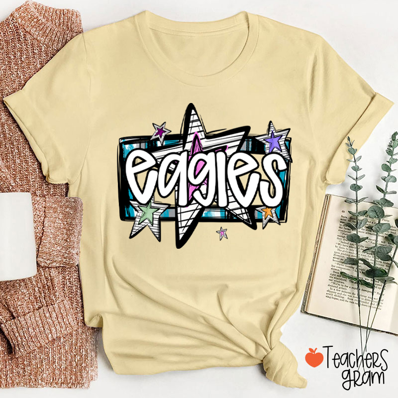 Personalized Mascot Star Metal Rock Teacher T-Shirt