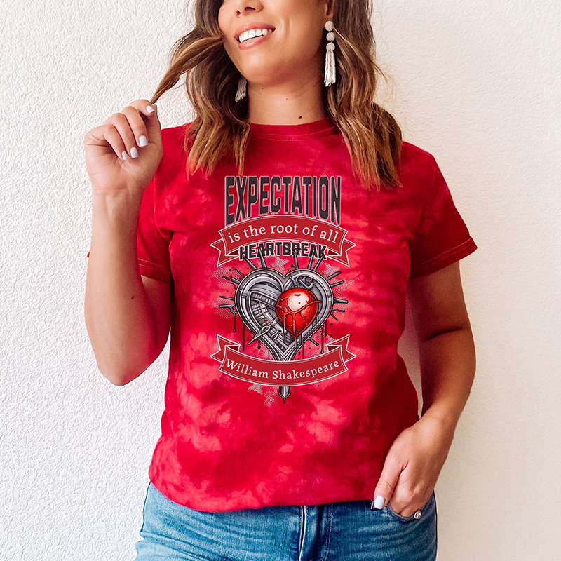 Expectation Is The Root Of All Heartbreak Teacher Printed T-Shirt