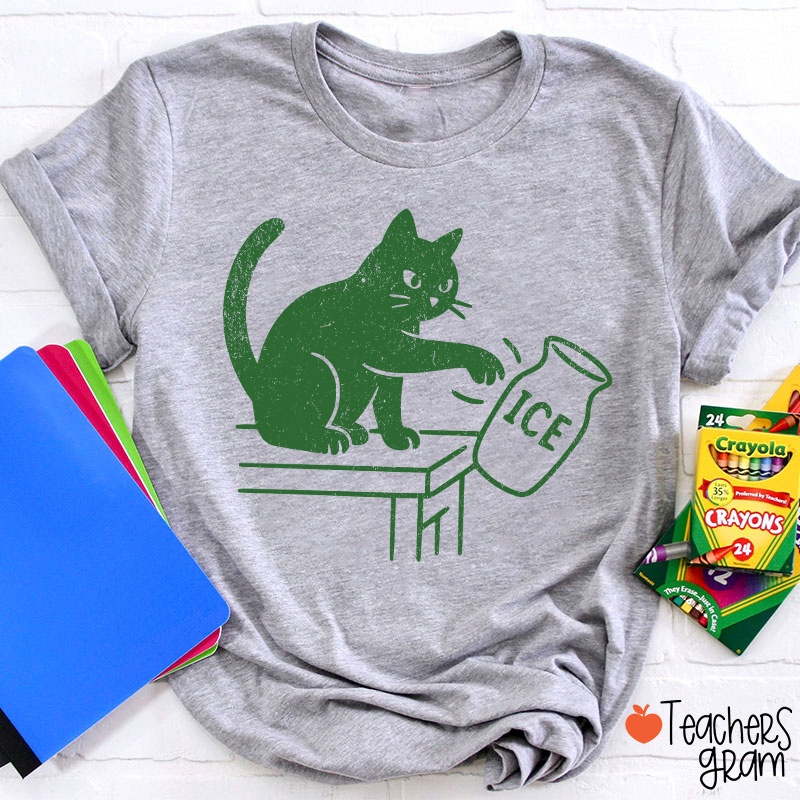 Abolish ICE Funny Cat Political Teacher T-Shirt