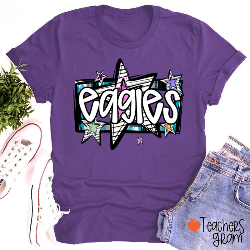 Personalized Mascot Star Metal Rock Teacher T-Shirt