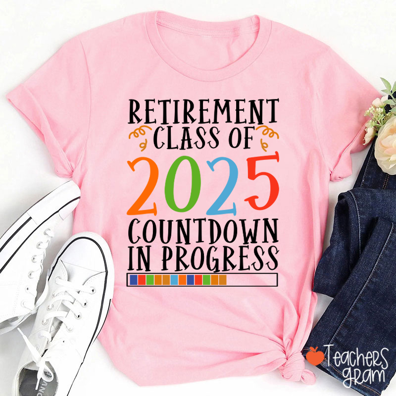 Personalized Retirement Countdown In Progress Teacher T-Shirt