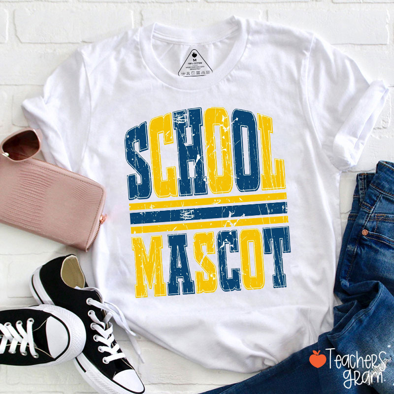 Personalized Sport Distressed Striped Teacher T-Shirt