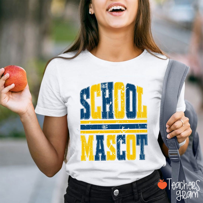 Personalized Sport Distressed Striped Teacher T-Shirt