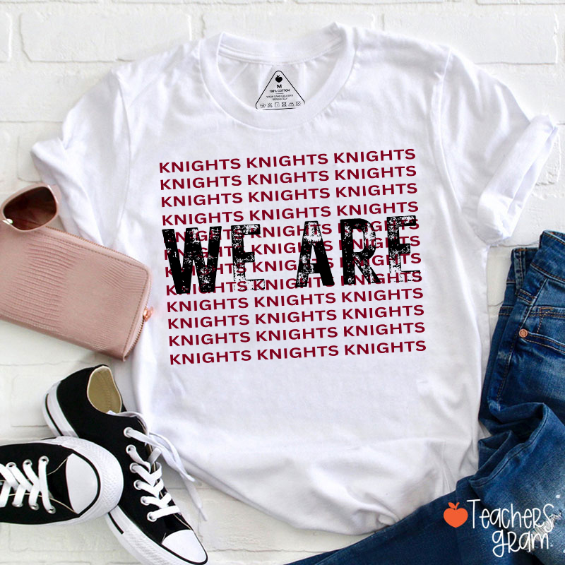 Personalized Mascot We Are School Spirit Teacher T-Shirt