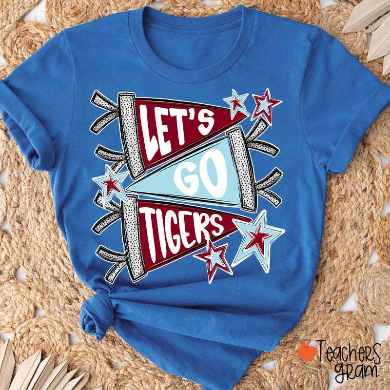Personalized  Mascot Pennant School Spirit Teacher T-Shirt