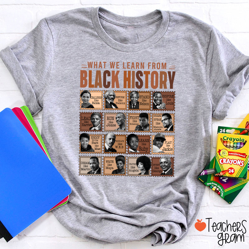 What We Learn From Black History Teacher T-Shirt