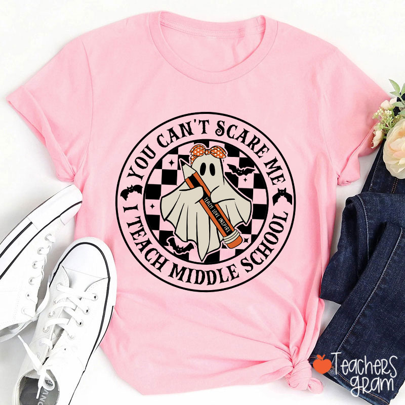 Personalized You Can't Scare Me I Teach My Grade Spooky Teacher T-Shirt
