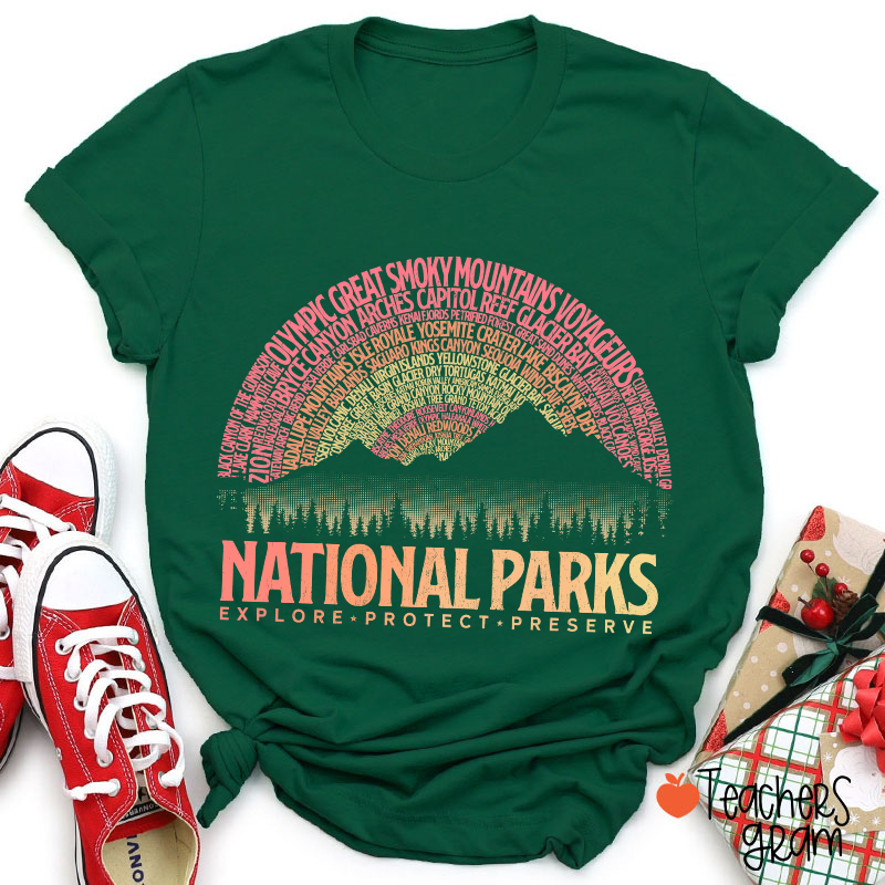 Vintage National Parks Teacher T-Shirt