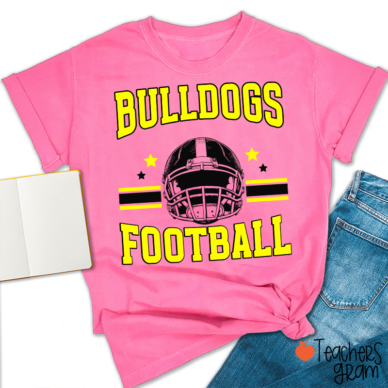 Personalized Mascot Football School Spirit Teacher T-Shirt