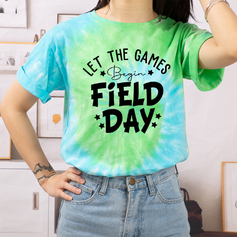Let The Games Begin Field Day Teacher Tie-dye T-Shirt