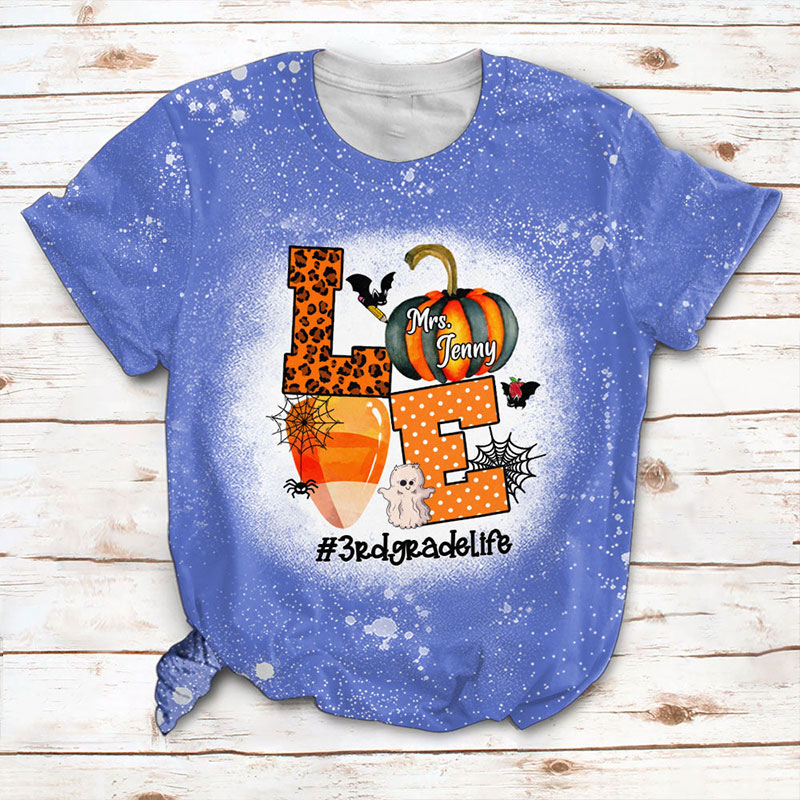 Personalized Love My Class Halloween Teacher Printed T-Shirt