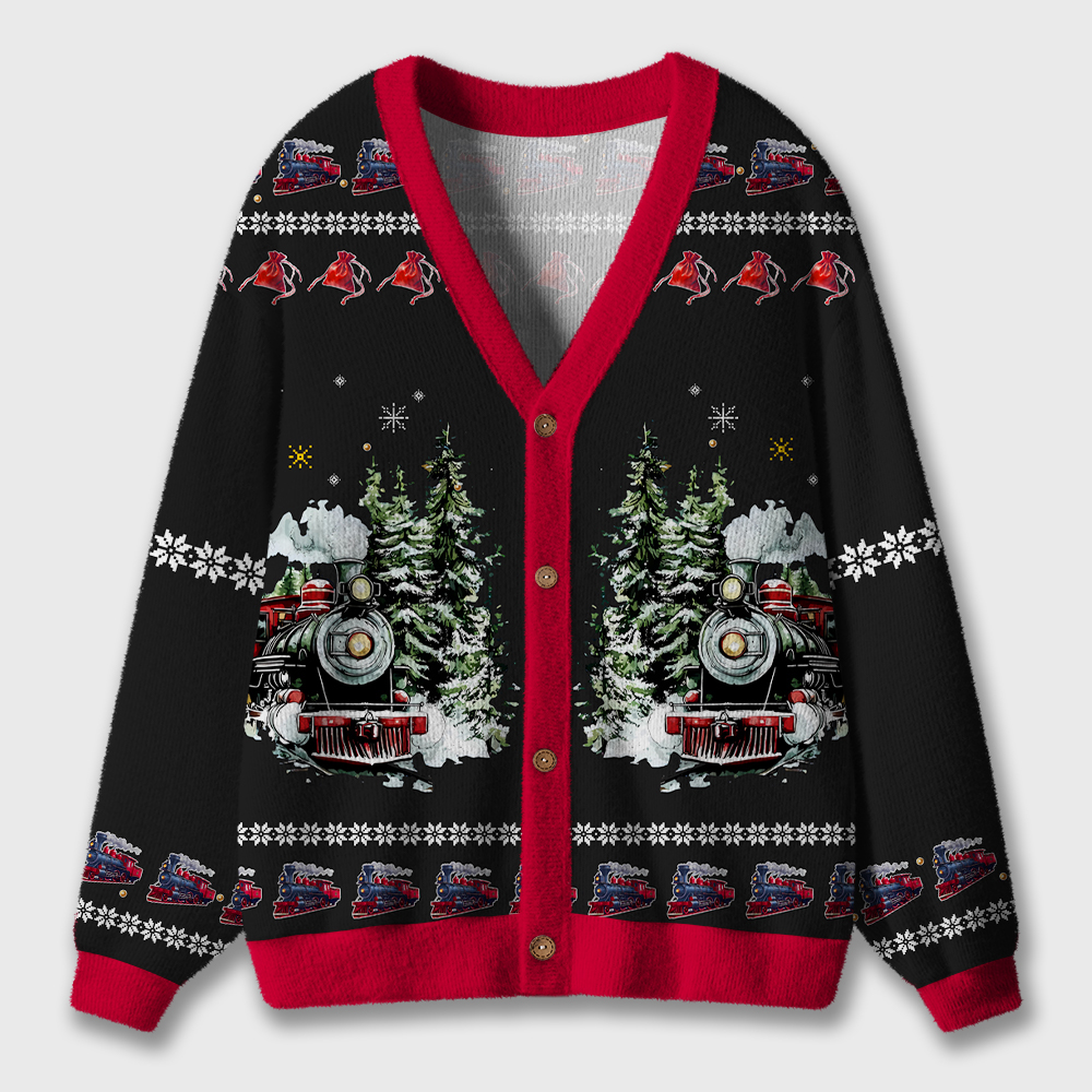 Believe Christmas Polar Trip Teacher Ugly Cardigan Sweaters