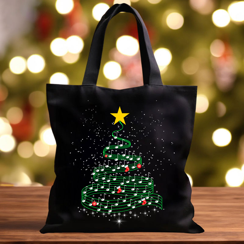 Music Note Christmas Tree Teacher Tote Bag