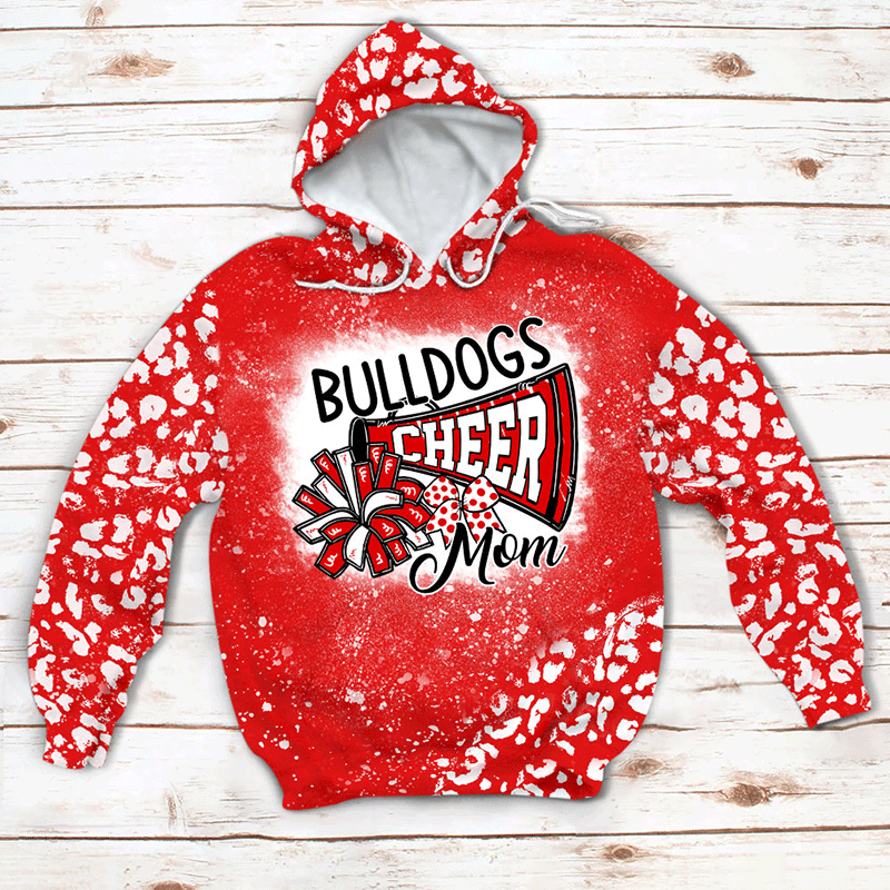 Personalized School Mascot School Spirit Cheer Teacher Printed Hooded Sweatshirt