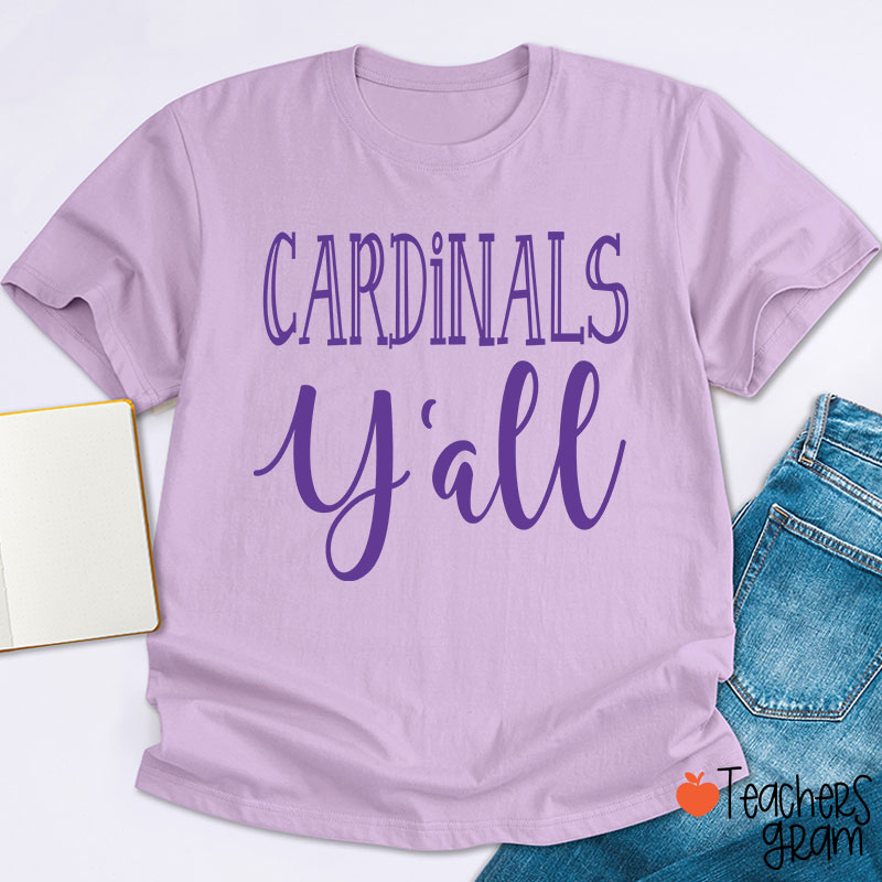 Personalized Mascot Y'all School Spirit Teacher T-Shirt