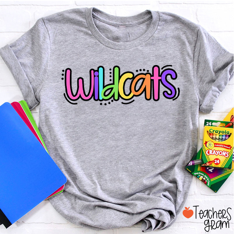 Personalized Mascot Or Name Candy Color Teacher T-Shirt