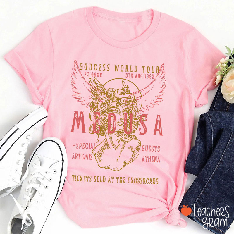 Medusa Goddess World Tour Teacher T-Shirt