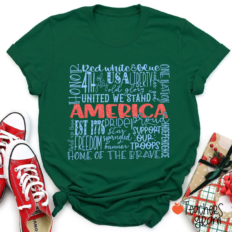 United We Stand America Teacher T-Shirt