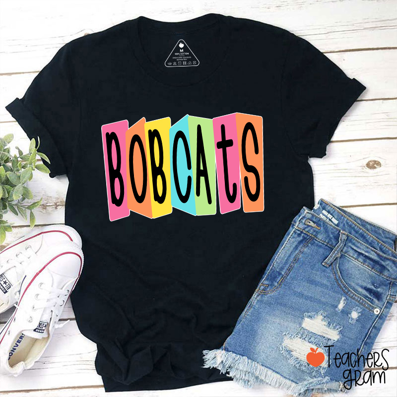 Personalized Mascot Or Grade Retro Colorful Billboard Teacher T-Shirt