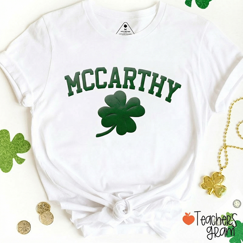 Personalized Name St Patrick's Day Teacher T-Shirt