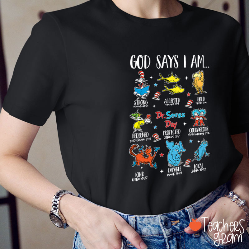 Reading Season God Says I Am Teacher T-Shirt
