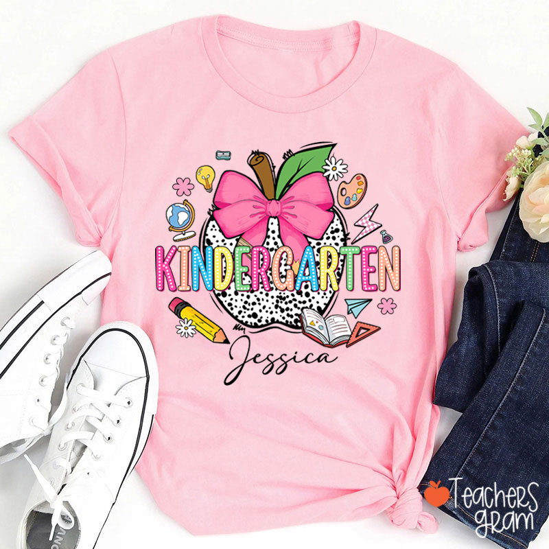 Personalized Name And Grade Back To School Teacher T-Shirt