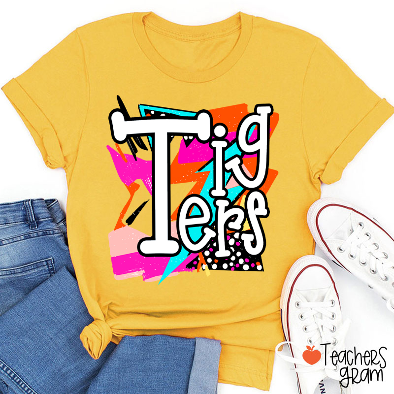 Personalized Mascot School Spirit Rock Teacher T-Shirt