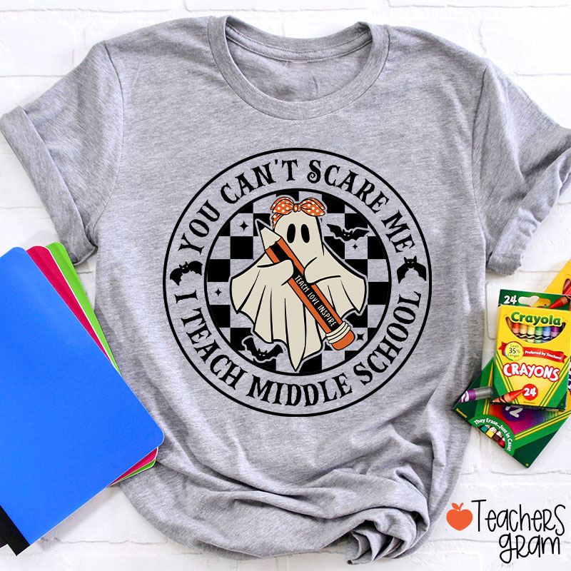 Personalized You Can't Scare Me I Teach My Grade Spooky Teacher T-Shirt