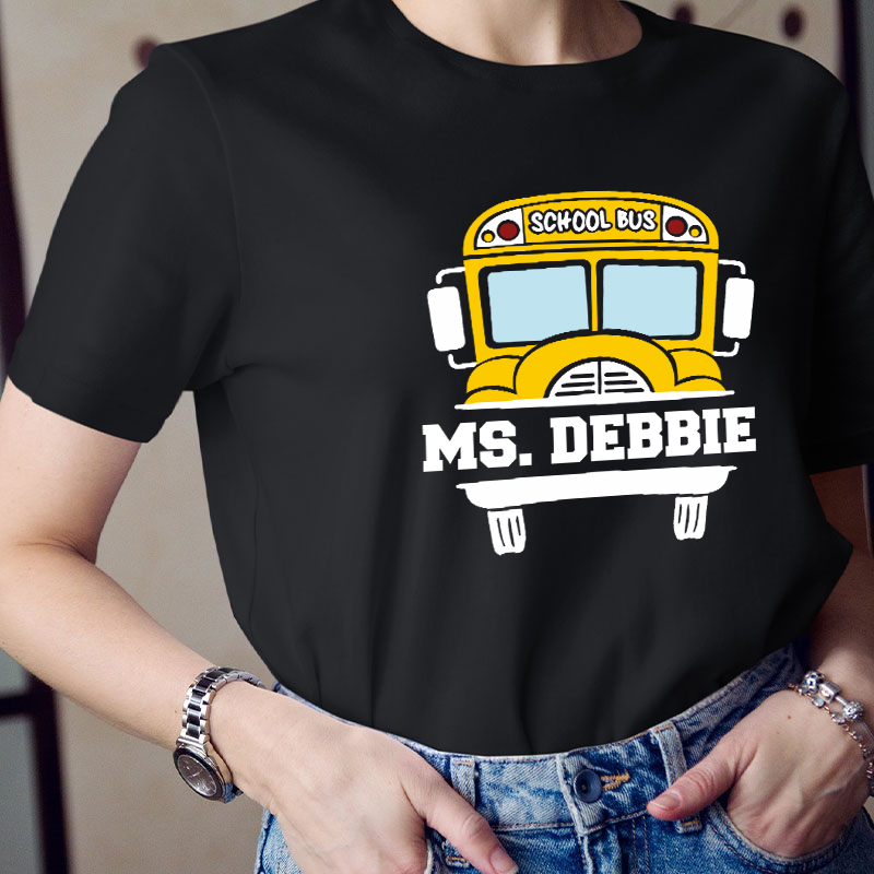 Personalized Back To School Bus Driver Teacher T-Shirt