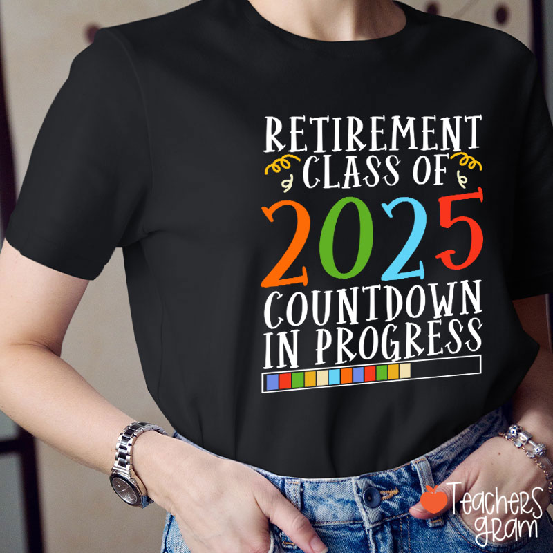 Personalized Retirement Countdown In Progress Teacher T-Shirt