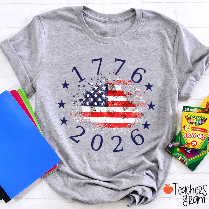 USA 250th Anniversary 1776-2026 Teacher T-Shirt