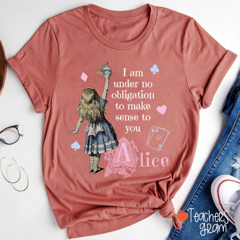 Vintage Alice in Wonderland Teacher T-Shirt